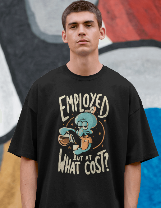 "At What Cost?" Spongebob Squarepants Squidward Burnout Tee