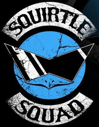 Pokémon Squirtle Squad Distressed Logo Black Pullover Hoodie
