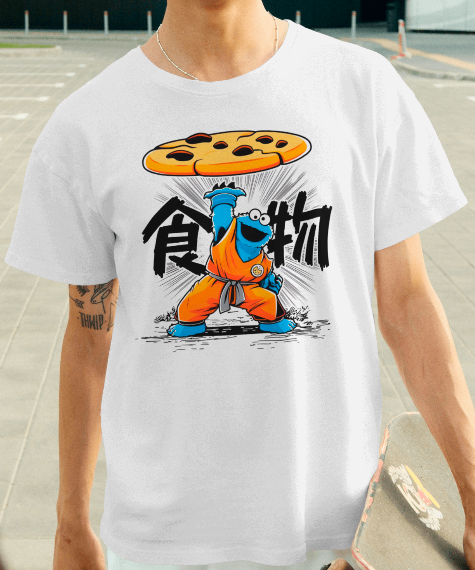 Cookie Spirit Bomb | Cookie Monster x Dragon Ball Mashup Tee