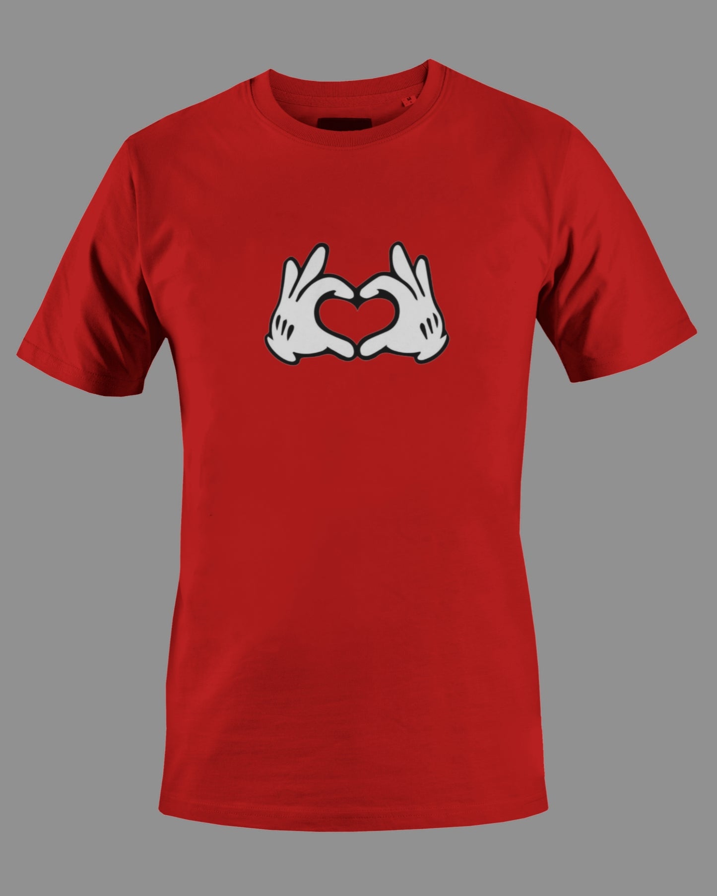 Heart Hands Graphic T Shirt Short Sleeved
