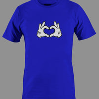 Heart Hands Graphic T Shirt Short Sleeved