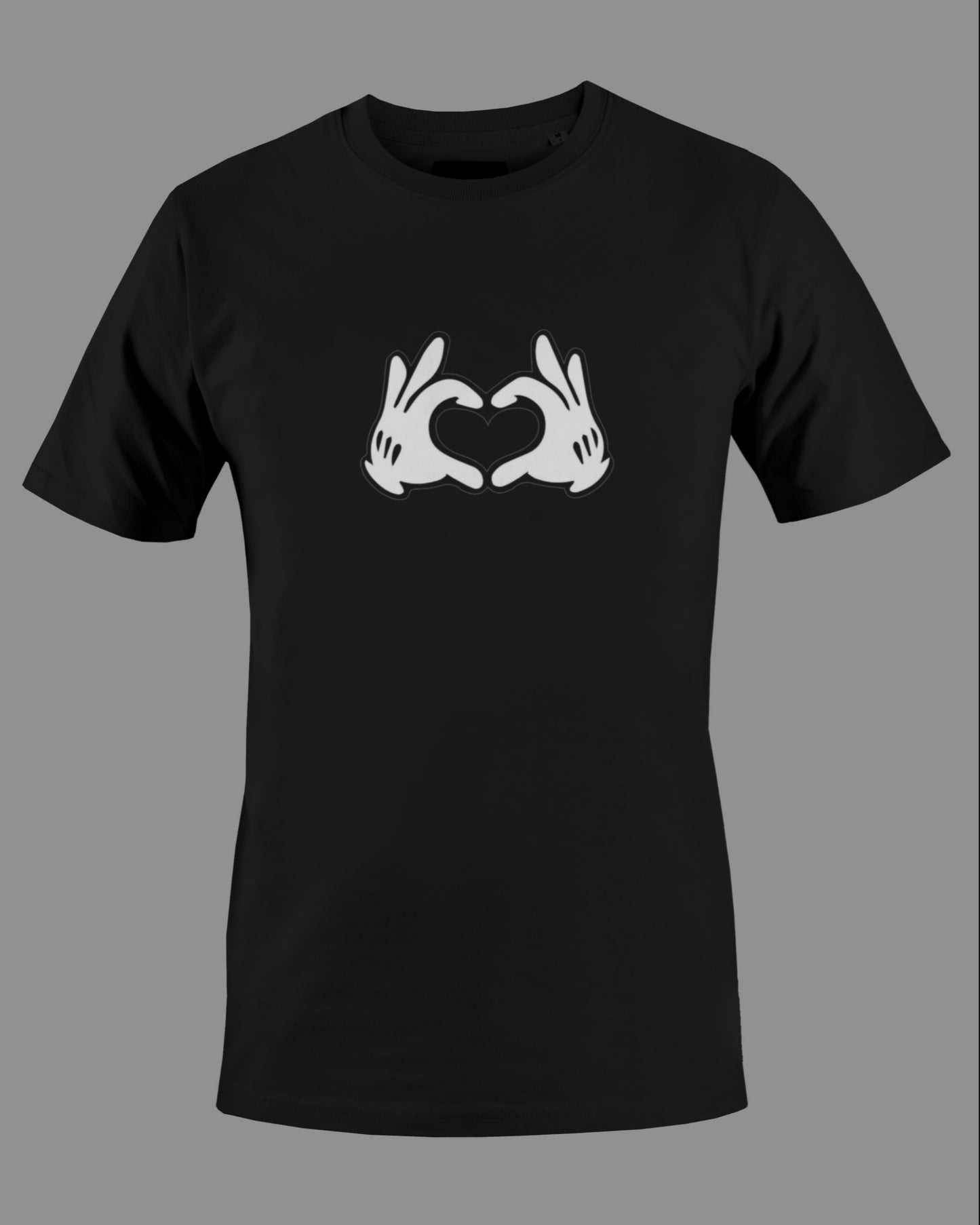Heart Hands Graphic T Shirt Short Sleeved