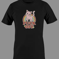 Cat With an Attitude "F Off" Graphic Tee