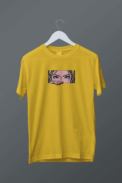 Japan Pop Art "Peeking" Graphic Tee