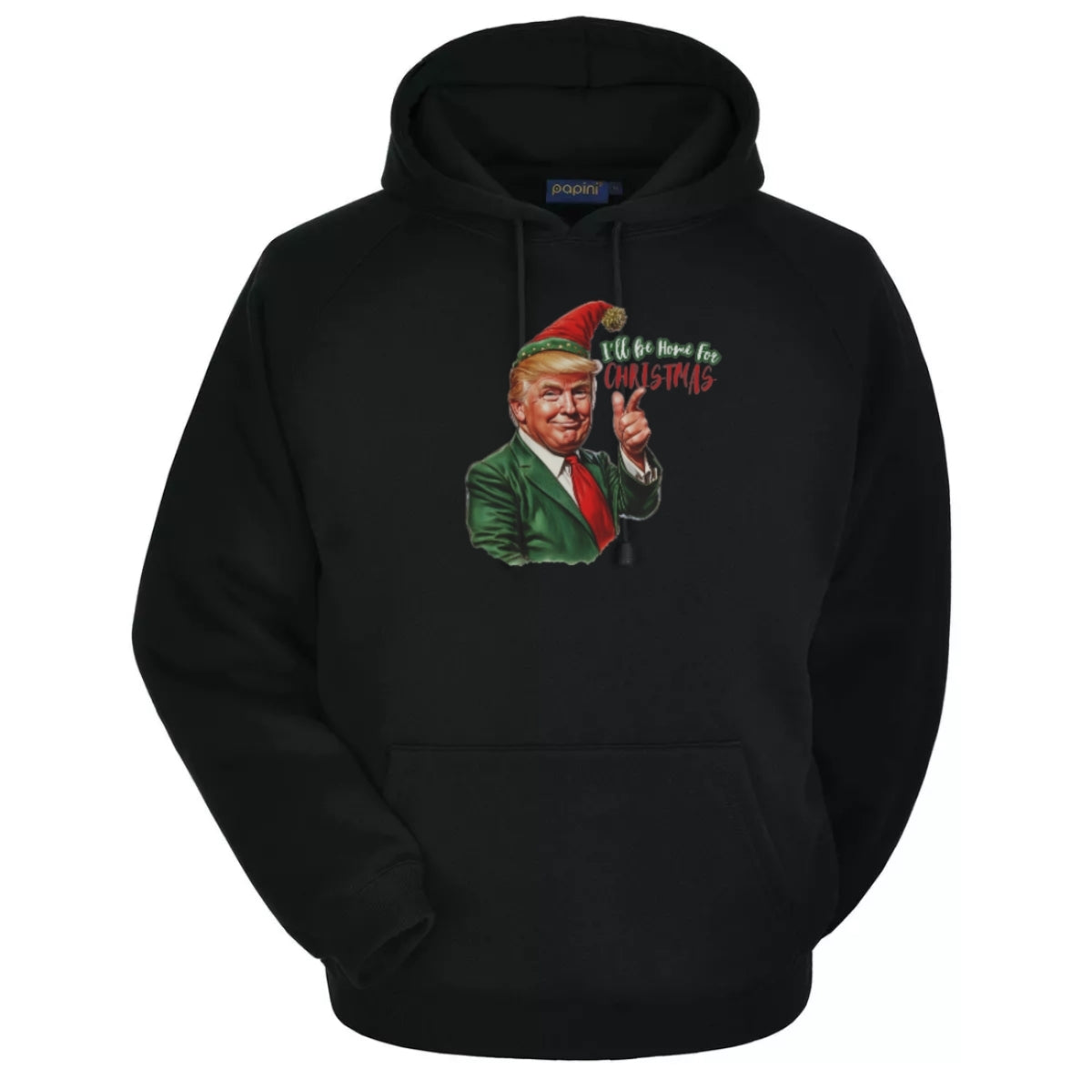 Trump I'll Be Home For Christmas Graphic Hoodie