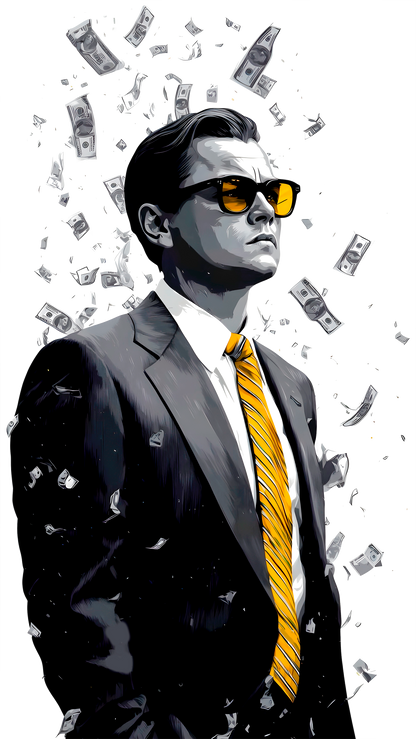 Wolf Of Wall Street - Jordan Belfort "Money Rain" Graphic Tee