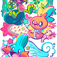 Catch 'Em All: Hoenn Starters Pokemon Hoodie