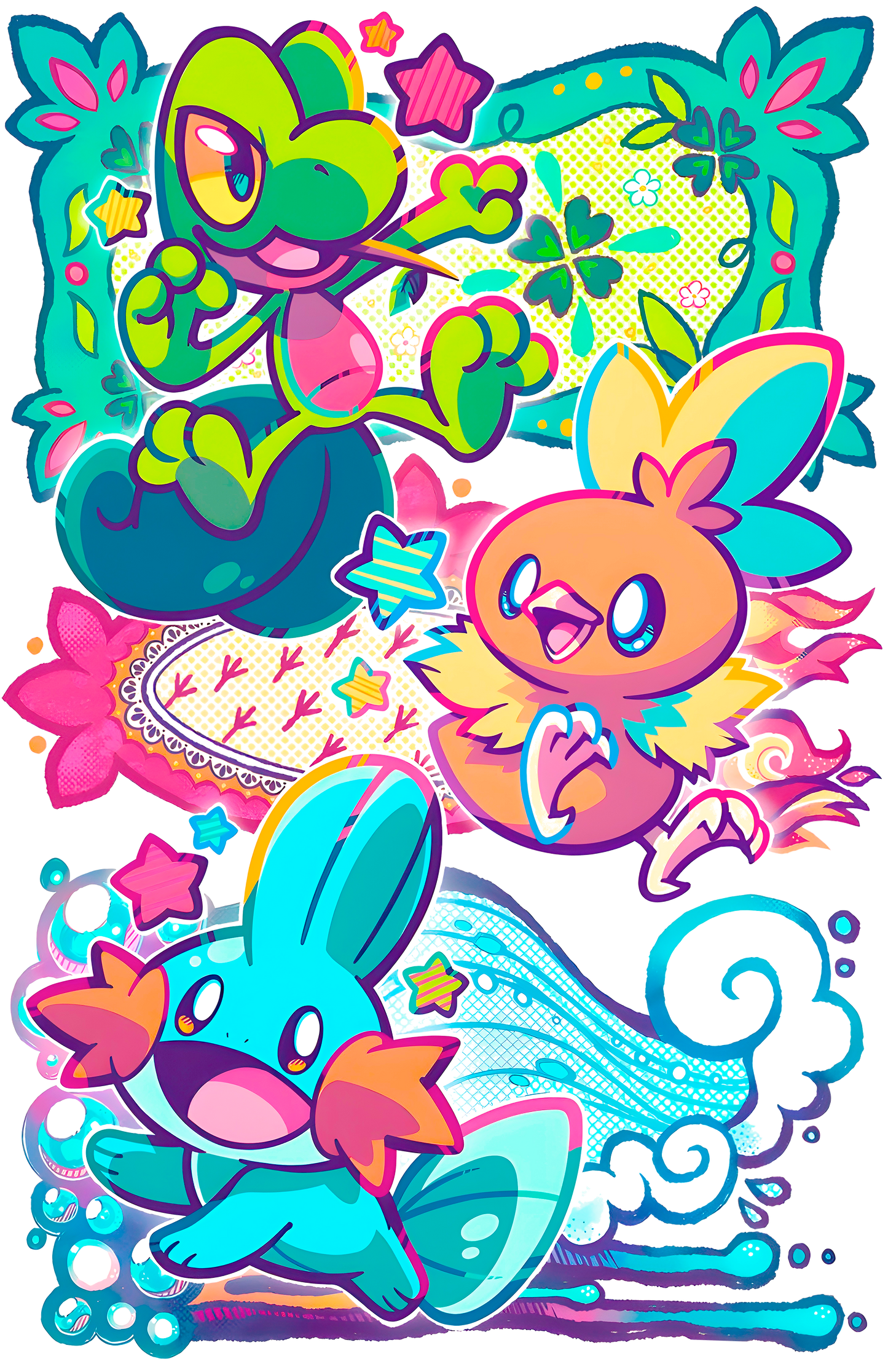 Catch 'Em All: Hoenn Starters Pokemon Hoodie