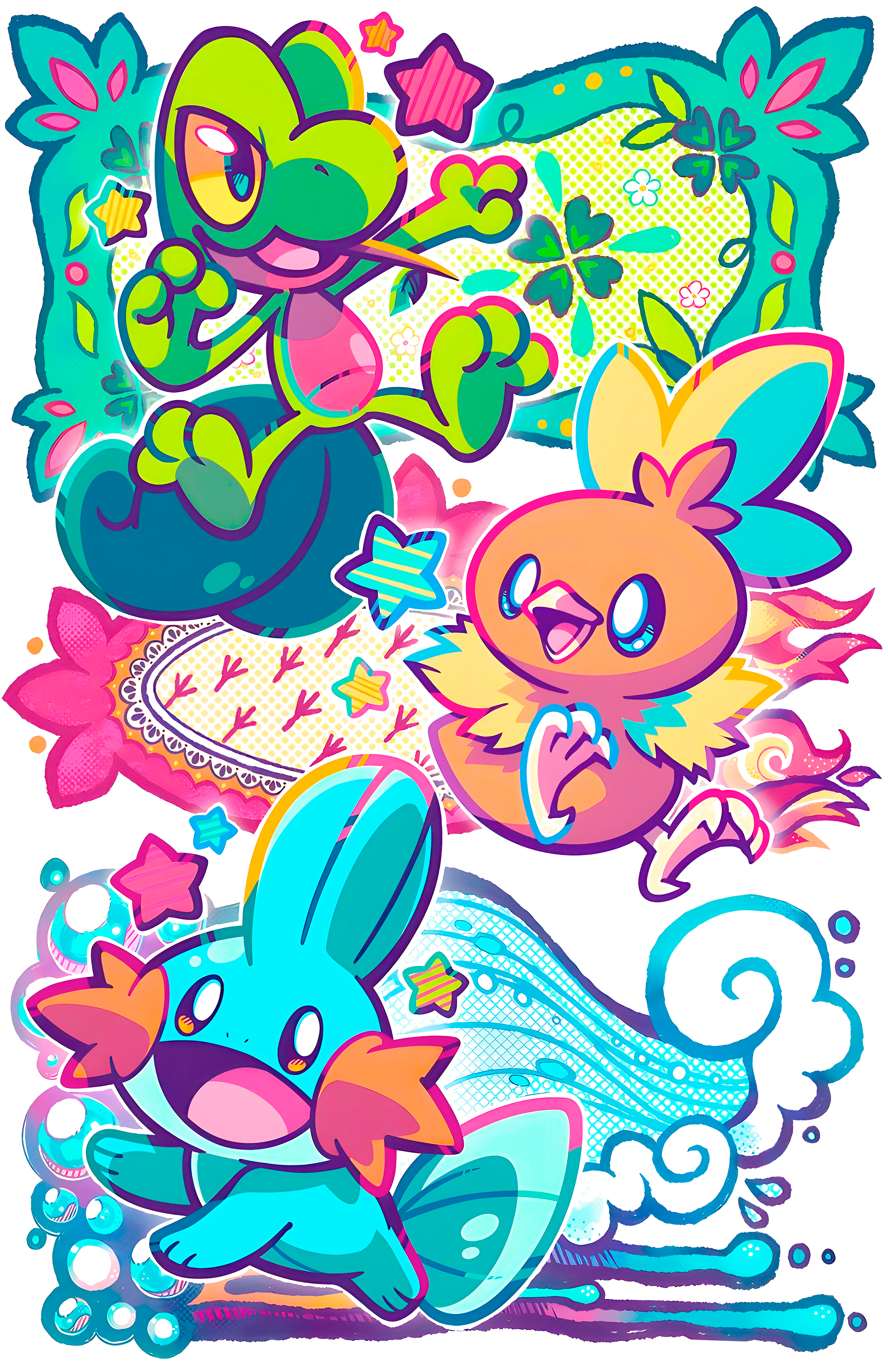 Catch 'Em All: Hoenn Starters Pokemon Hoodie