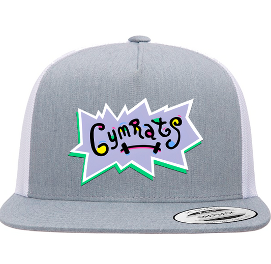 Gym Rats 90s Cartoon Style Snapback Trucker Hat - 90's Retro Nostalgia
