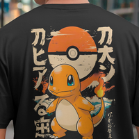 Charmander Pokemon Rising Sun Graphic Tee