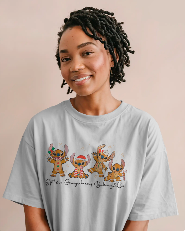 Stitch's Gingerbread Baking Co. Christmas Holiday T-Shirt