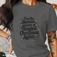 Im The Human Version of Tangled Christmas Lights Graphic Tee