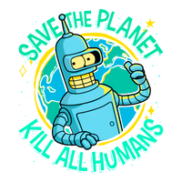 Bender Bending Rodriguez Planet Saver Futurama Graphic Tee