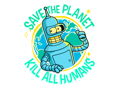 Bender Bending Rodriguez Planet Saver Futurama Graphic Tee