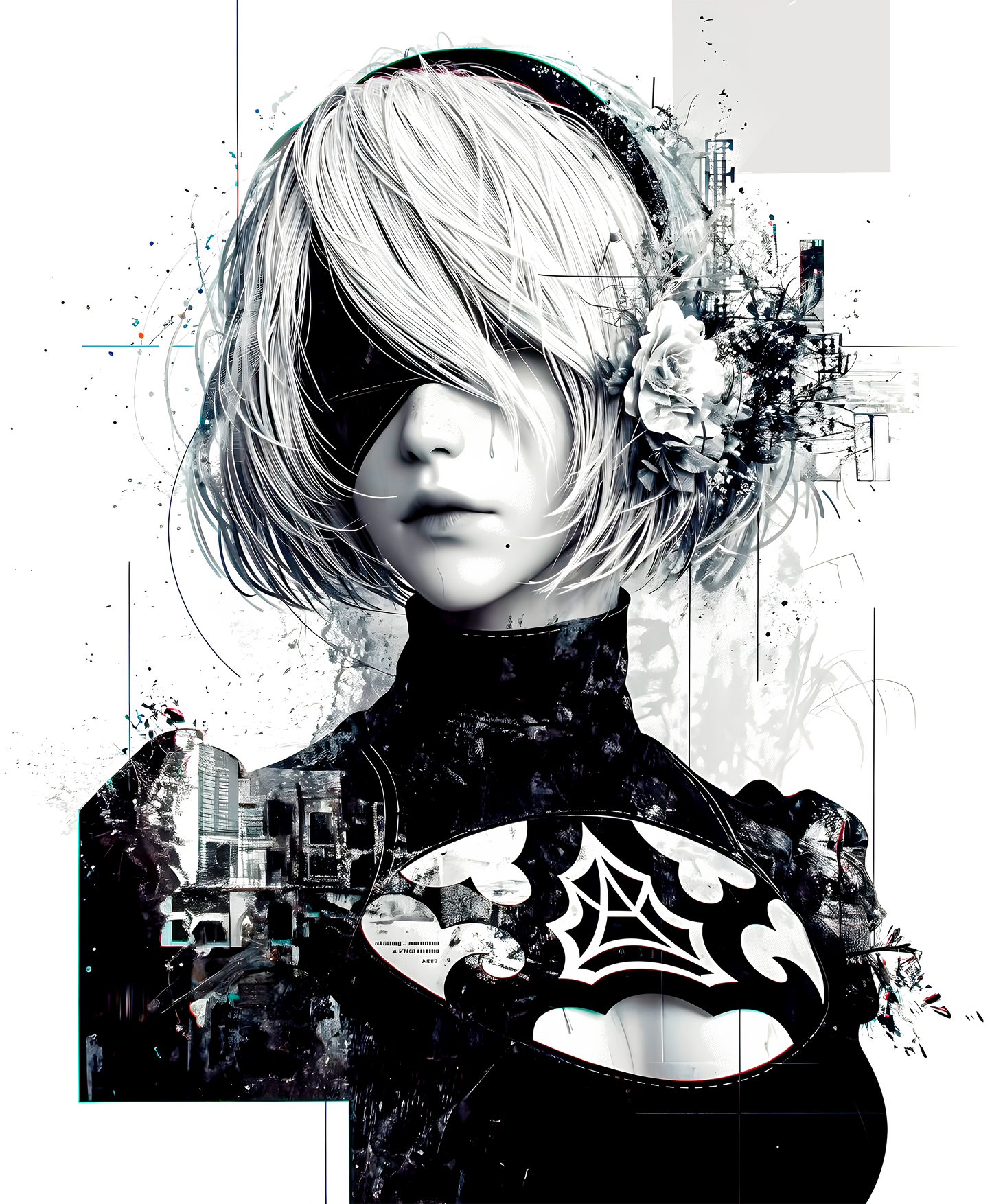 Nier Automata: 2B Android Serenity Graphic Tee