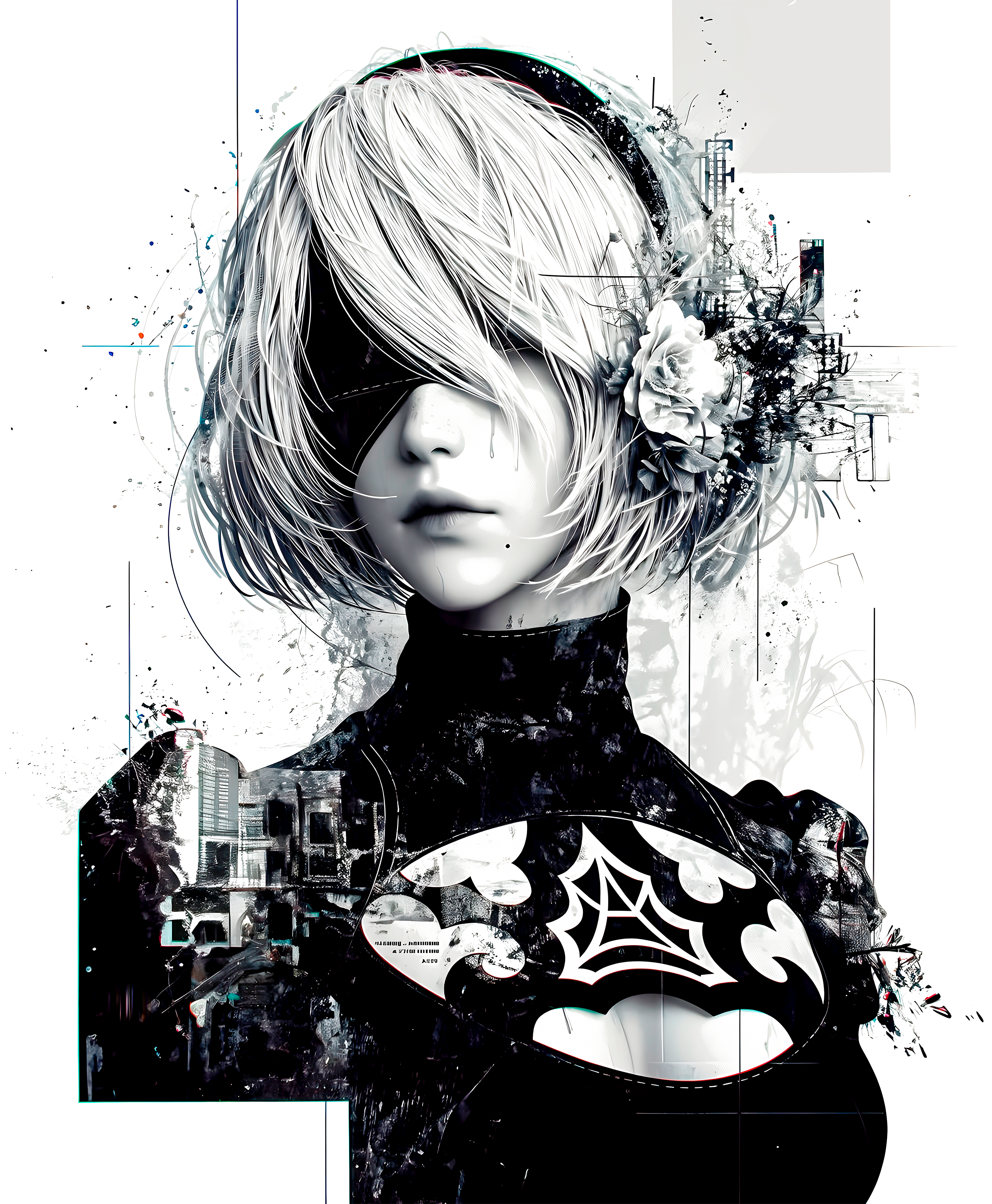 Nier Automata: 2B Android Serenity Graphic Tee