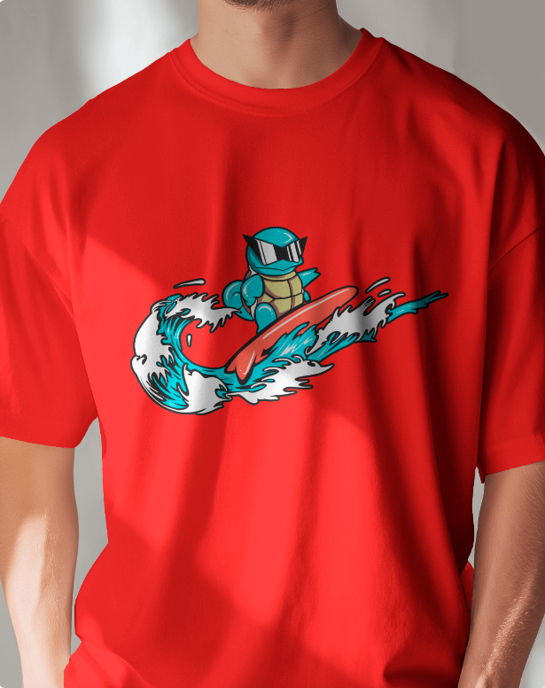 Squirtle Squad Surfer | Pokémon Nike Spoof Tee