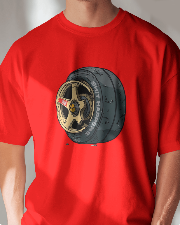 Shit Happens: Wrecked Rim JDM Graphic Tee