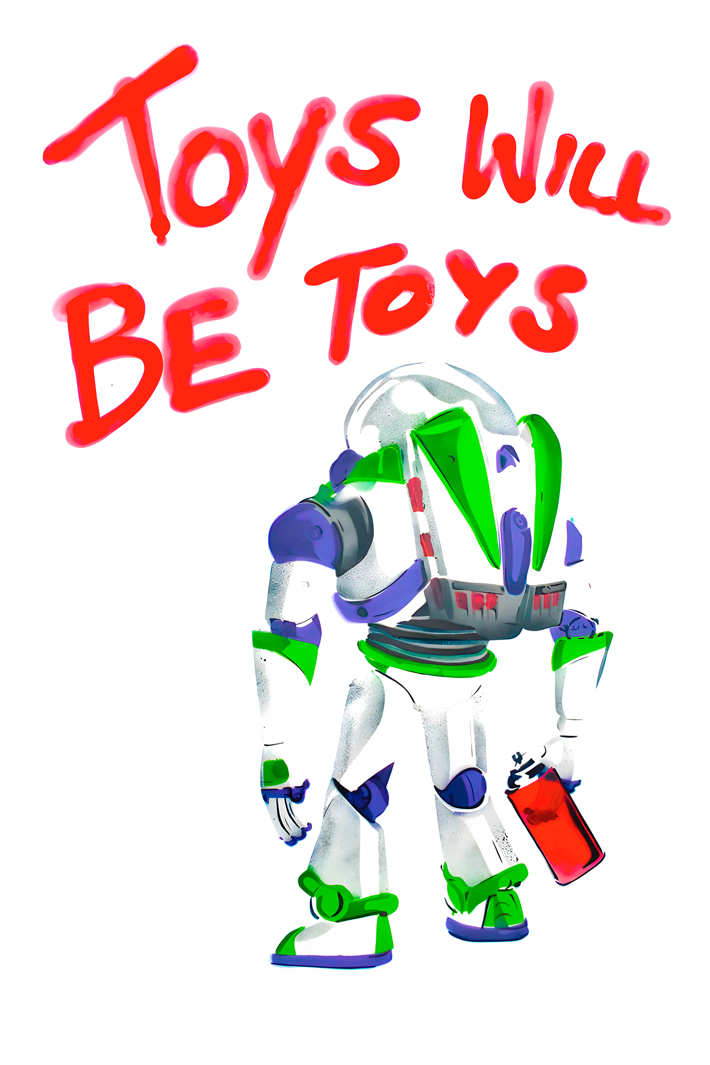 Toy Story: Buzz Lightyear "Toys Will Be Toys" Graffiti Tee