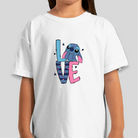Stitch "Love" Graphic Tee Girls Youth T-Shirt