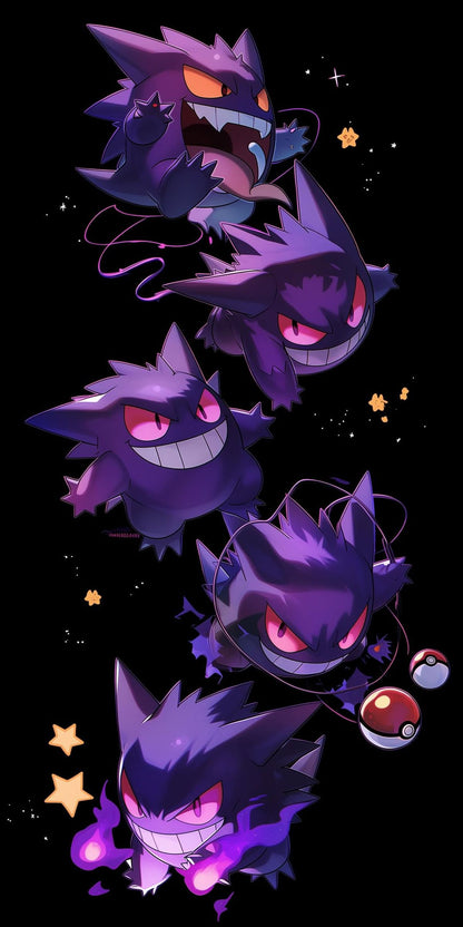 Gengar Shadow Mischief Pokemon Graphic Tee