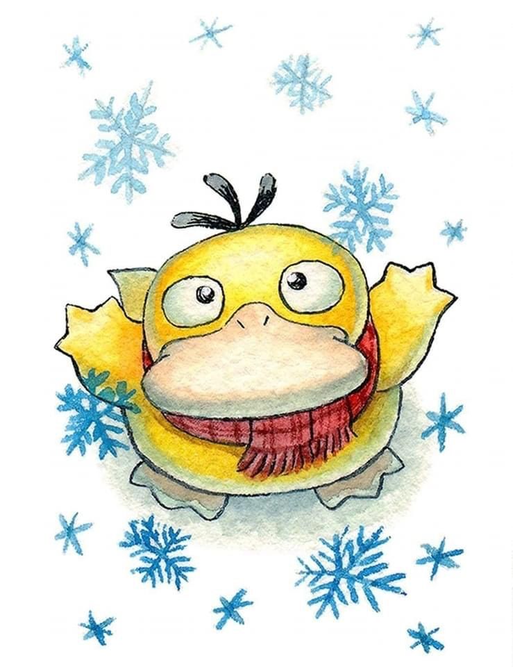 Psyduck's Winter Wonderland Pokemon Graphic T-Shirt