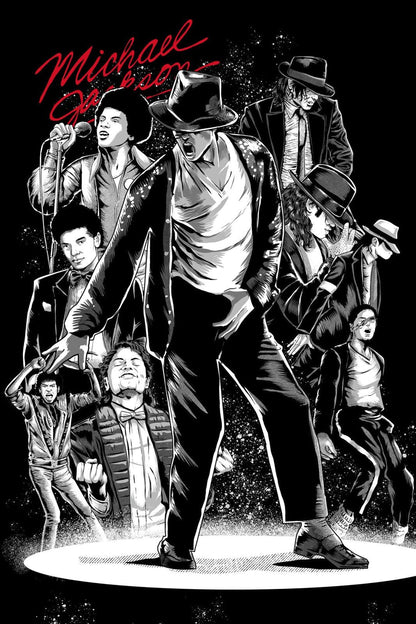 Michael Jackson "King of Pop" Evolution Graphic Tee – Classic Black