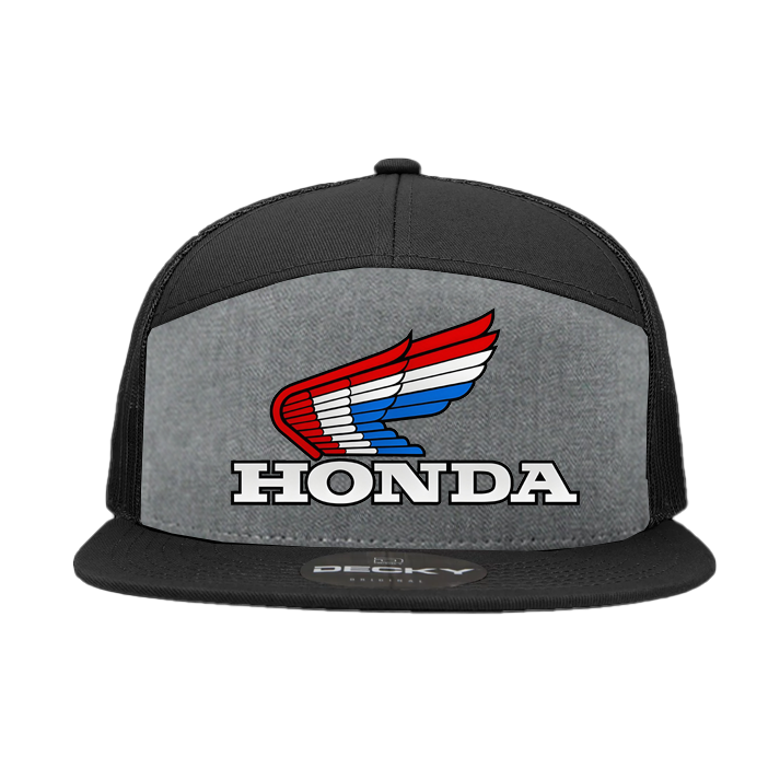Honda Wings 7 Panel Snapback Hat