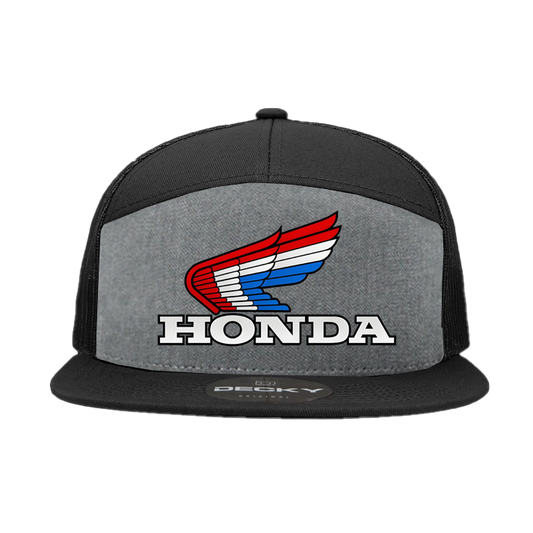 Honda Wings 7 Panel Snapback Hat