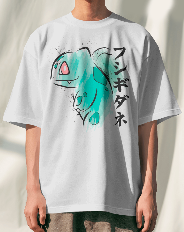 Bulbasaur Ink Splash Graphic Tee - Pokemon Gen 1 Starter