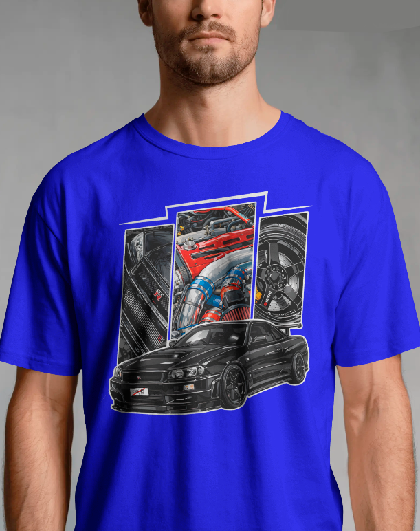 Midnight R34 Skyline GTR Tee