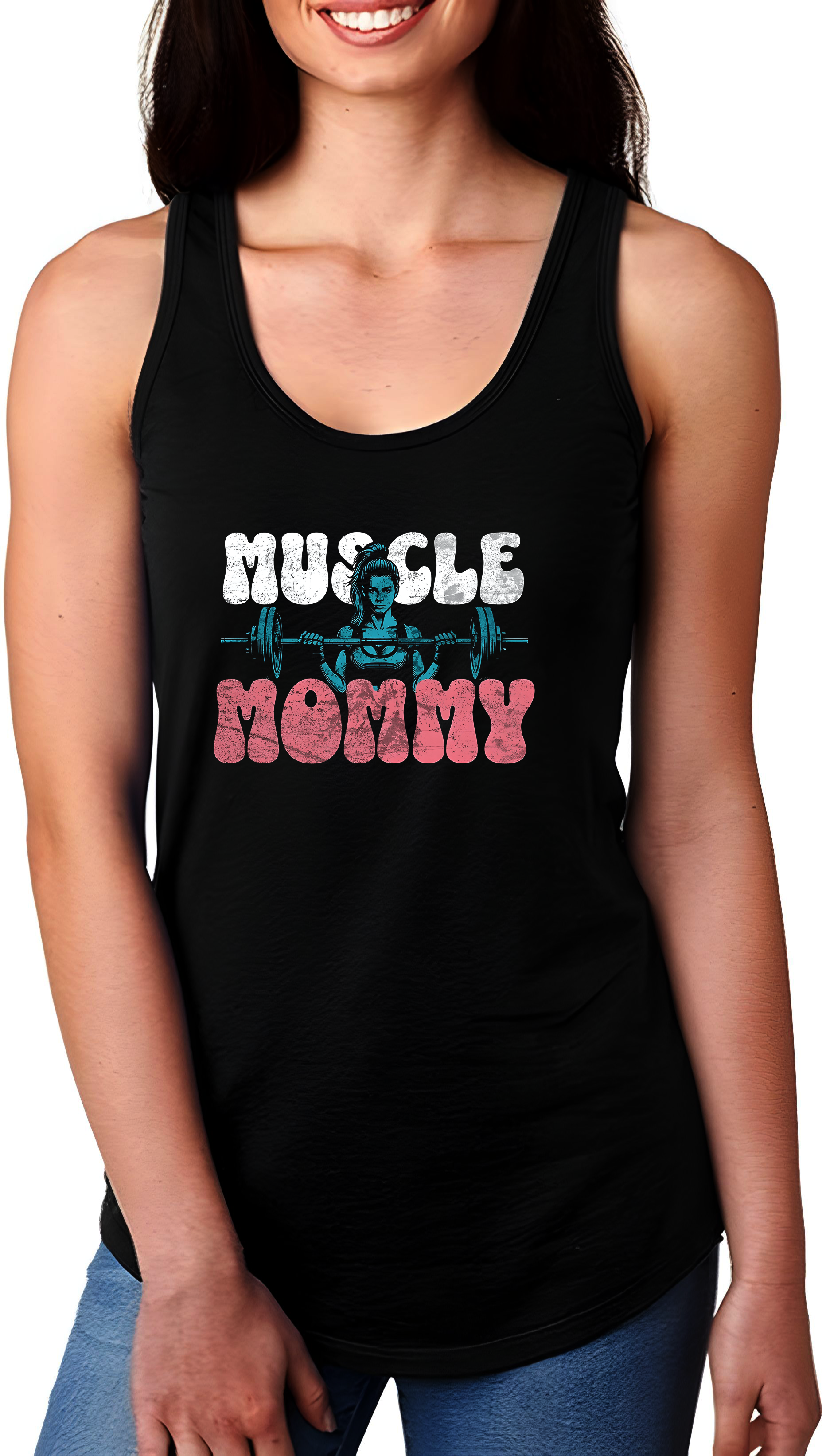 Muscle Mommy Racerback Tank Top Womens Activewear