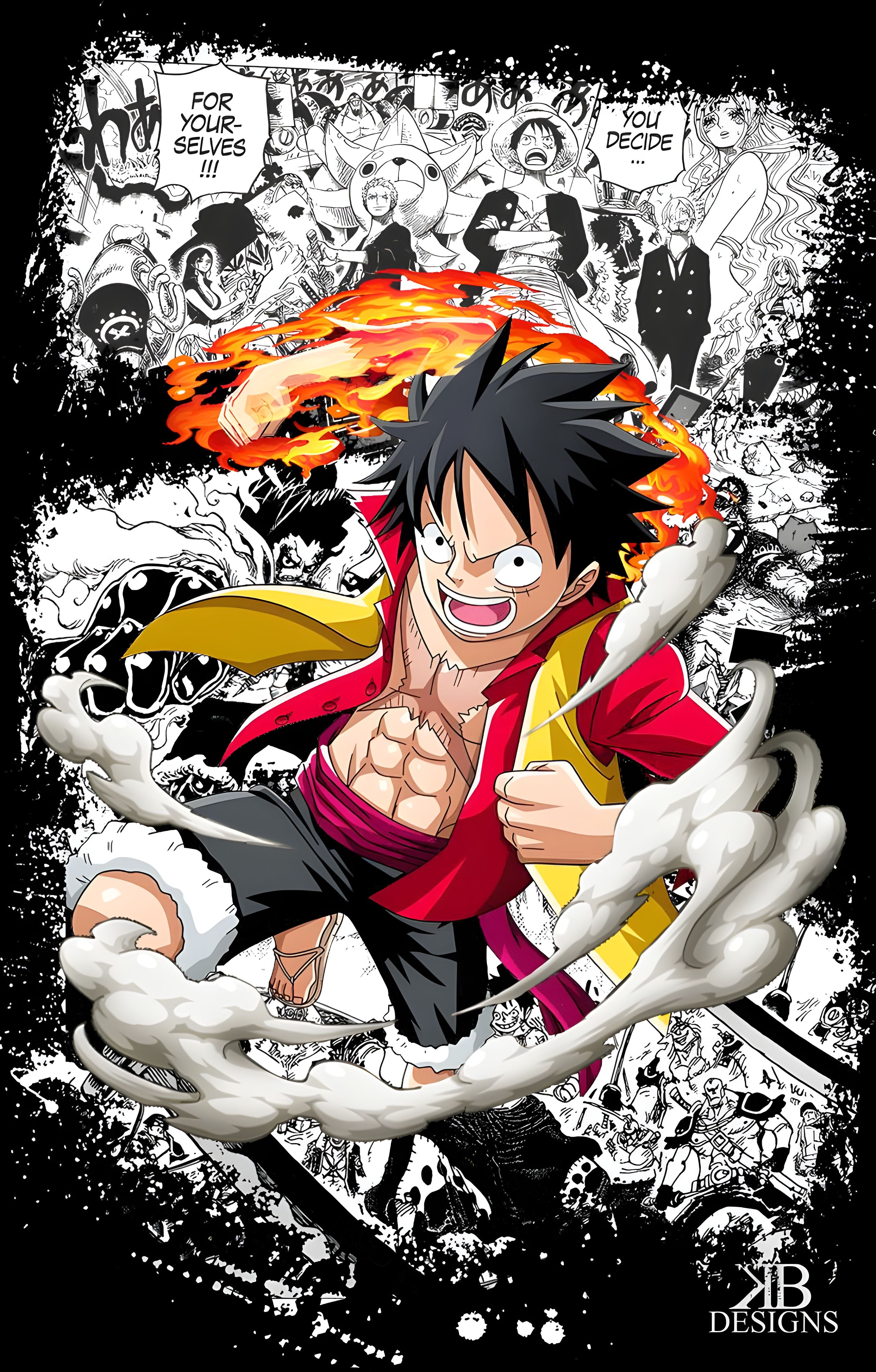Luffy Manga Panels One Piece Graphic Tee Unisex Shirt