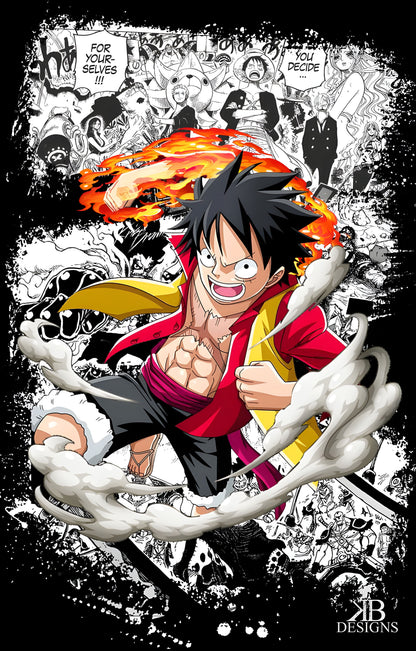 Luffy Manga Panels One Piece Graphic Tee Unisex Shirt