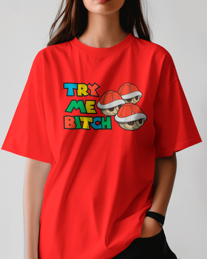 "Try Me" Red Shell Mario Kart - Unisex Graphic Tee