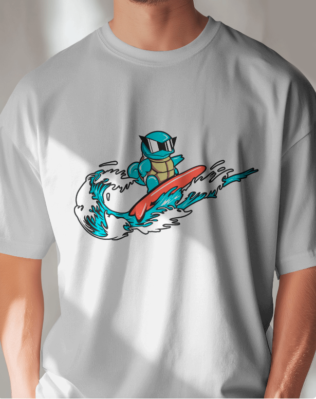 Squirtle Squad Surfer | Pokémon Nike Spoof Tee