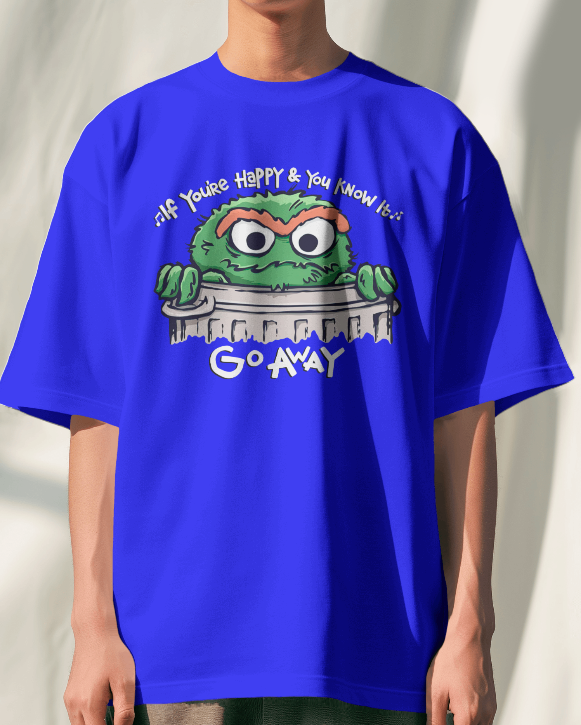 Oscar The Grouch "If You're Happy & You Know It" Sesame Street Tee