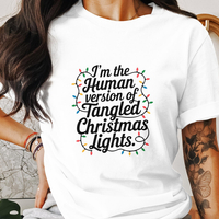 Im The Human Version of Tangled Christmas Lights Graphic Tee