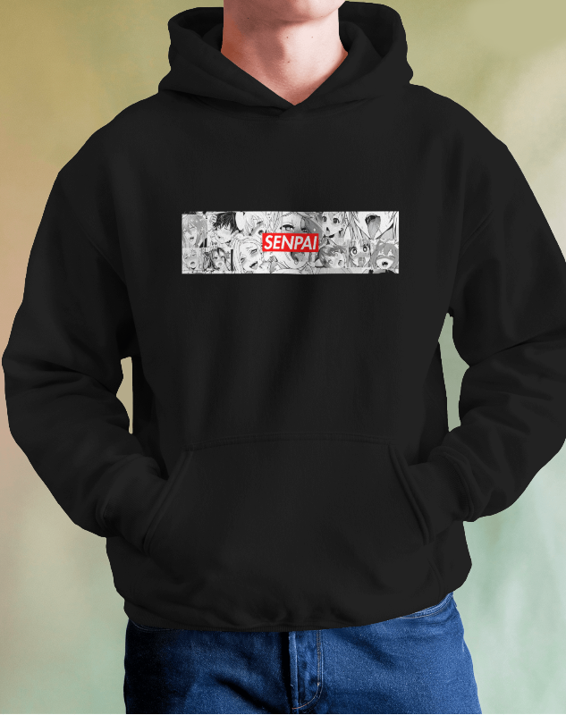 Senpai Ahegao Graphic Hoodie Unisex Hooded Sweatshirt