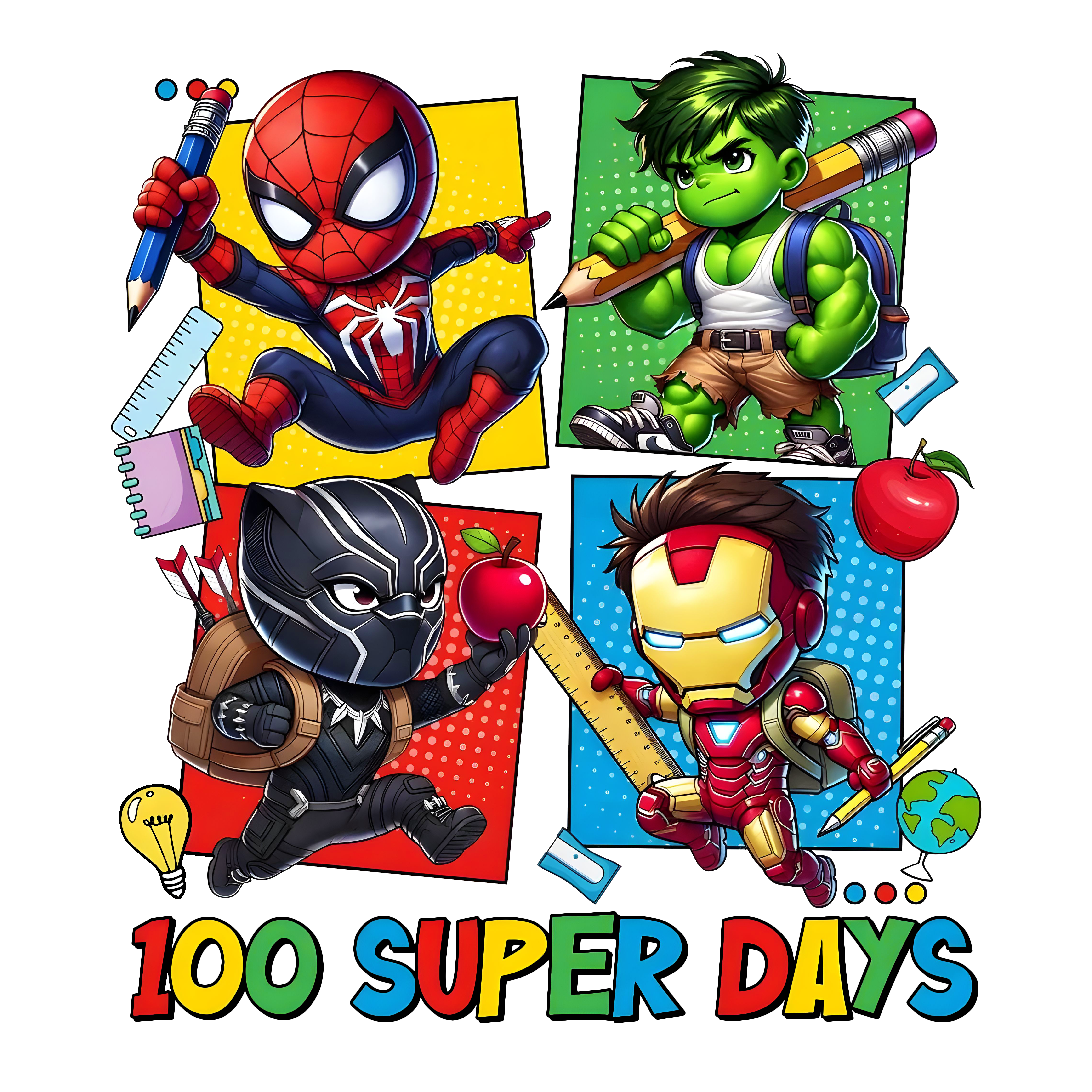 The Avengers 100 Days Of School Youth Graphic Tee Unisex Shirt