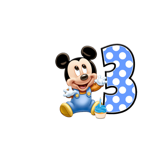 Baby Mickey Mouse Toddler Personalized Birthday Tee