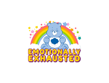 Care Bear Emotionally Exhausted Grapic Hoodie