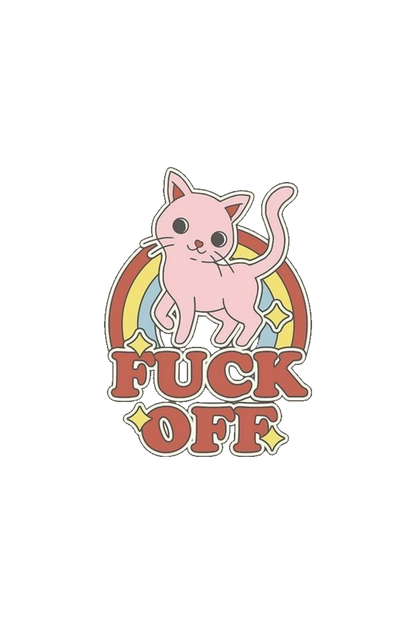 Cat With an Attitude "F Off" Graphic Tee