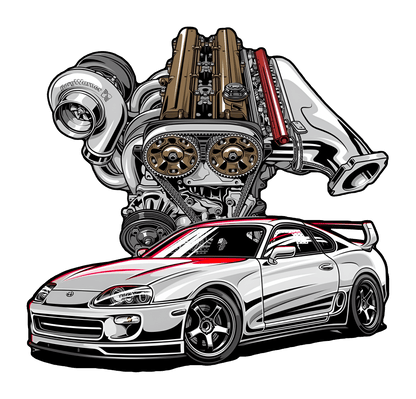 MK4 Supra 2JZ Graphic Hoodie Unisex Hooded Sweatshirt