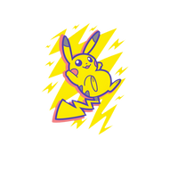 Pikachu Pokemon Lightning Bolt Boys Youth Tee