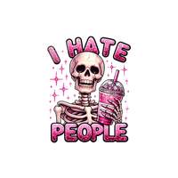 I Hate People Spooky Skeleton Hoodie
