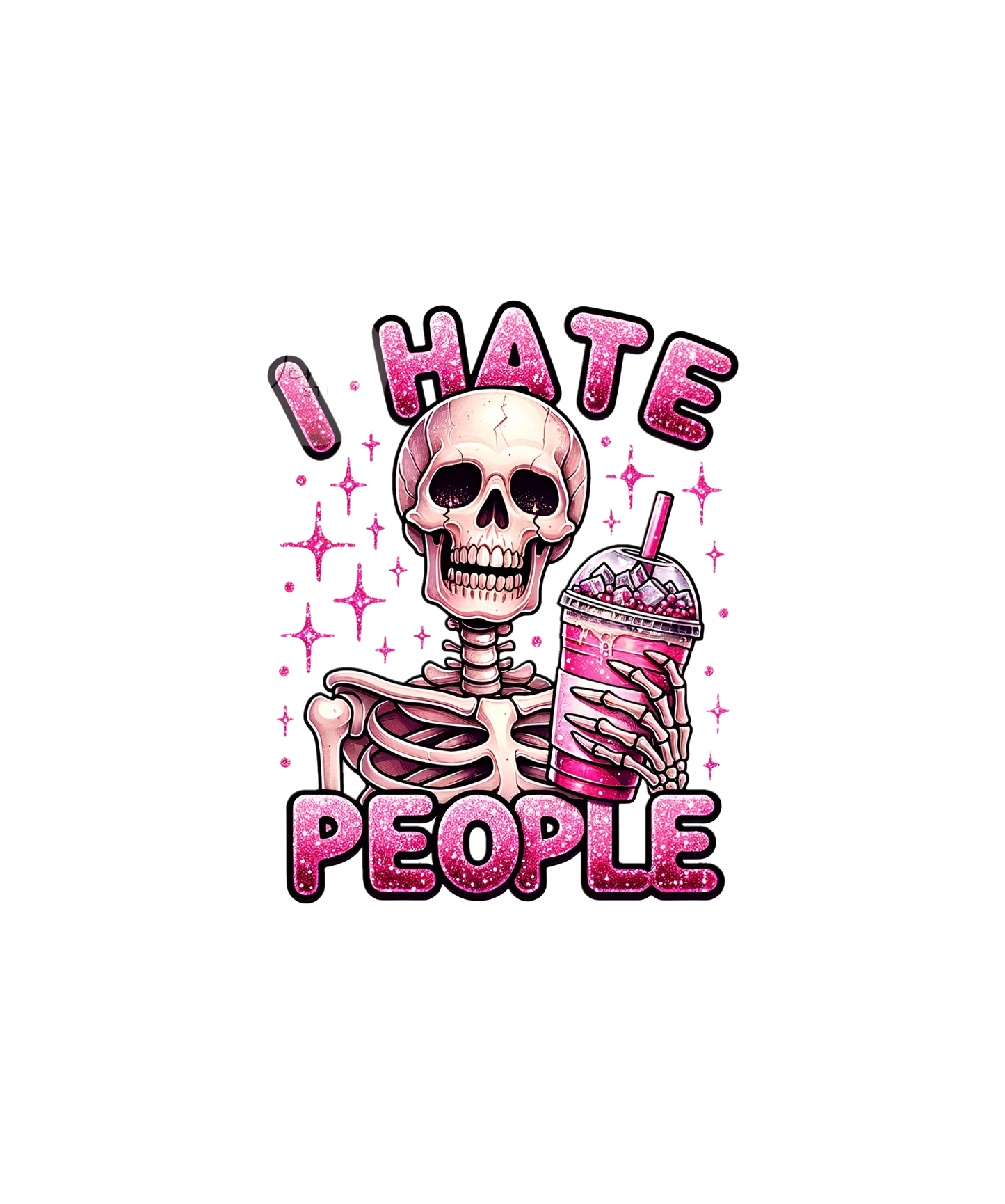 I Hate People Spooky Skeleton Hoodie