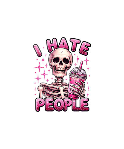 I Hate People Spooky Skeleton Hoodie