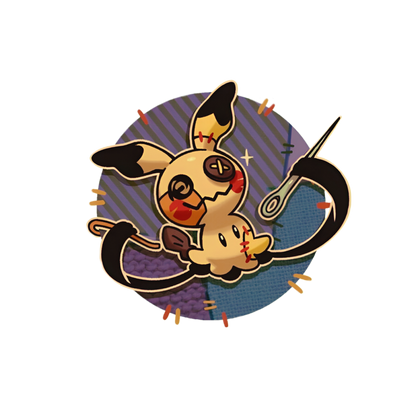 Mimikyu Stuffed & Stitched Pokemon Graphic Hoodie